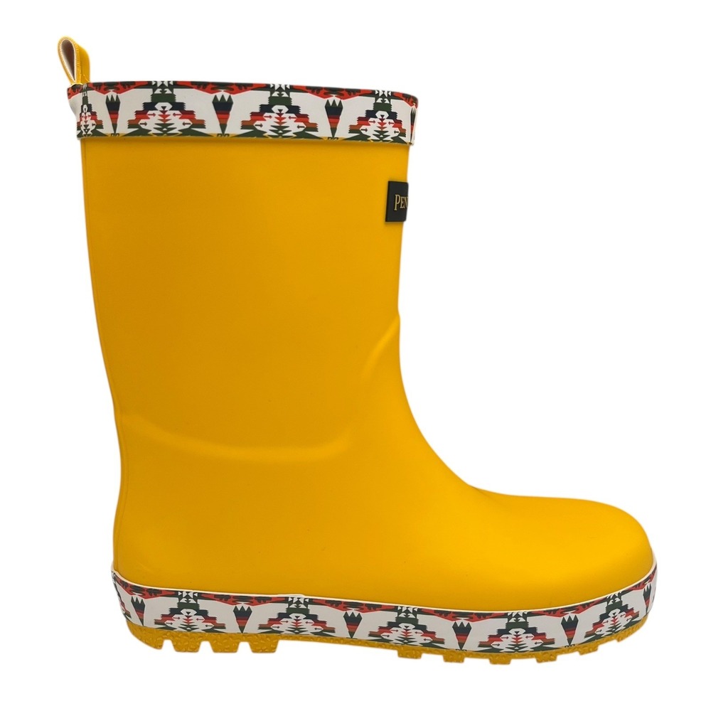 Pendleton Tucson Little Boys Rubber Mid-Calf Rain Boots Size 11/12 Yellow-Multi - Picture 9 of 10